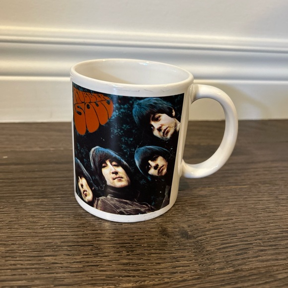 The Beatles White Ceramic Mug with Band Design - Picture 1 of 3